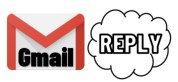 Gmail Icon with word Reply in a bubble 